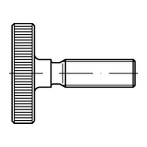 DIN 653 Rändelschraube niedrige Form, Edelstahl A1-50, blank