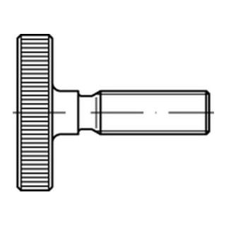 DIN 653 Rändelschraube niedrige Form, Stahl, blank