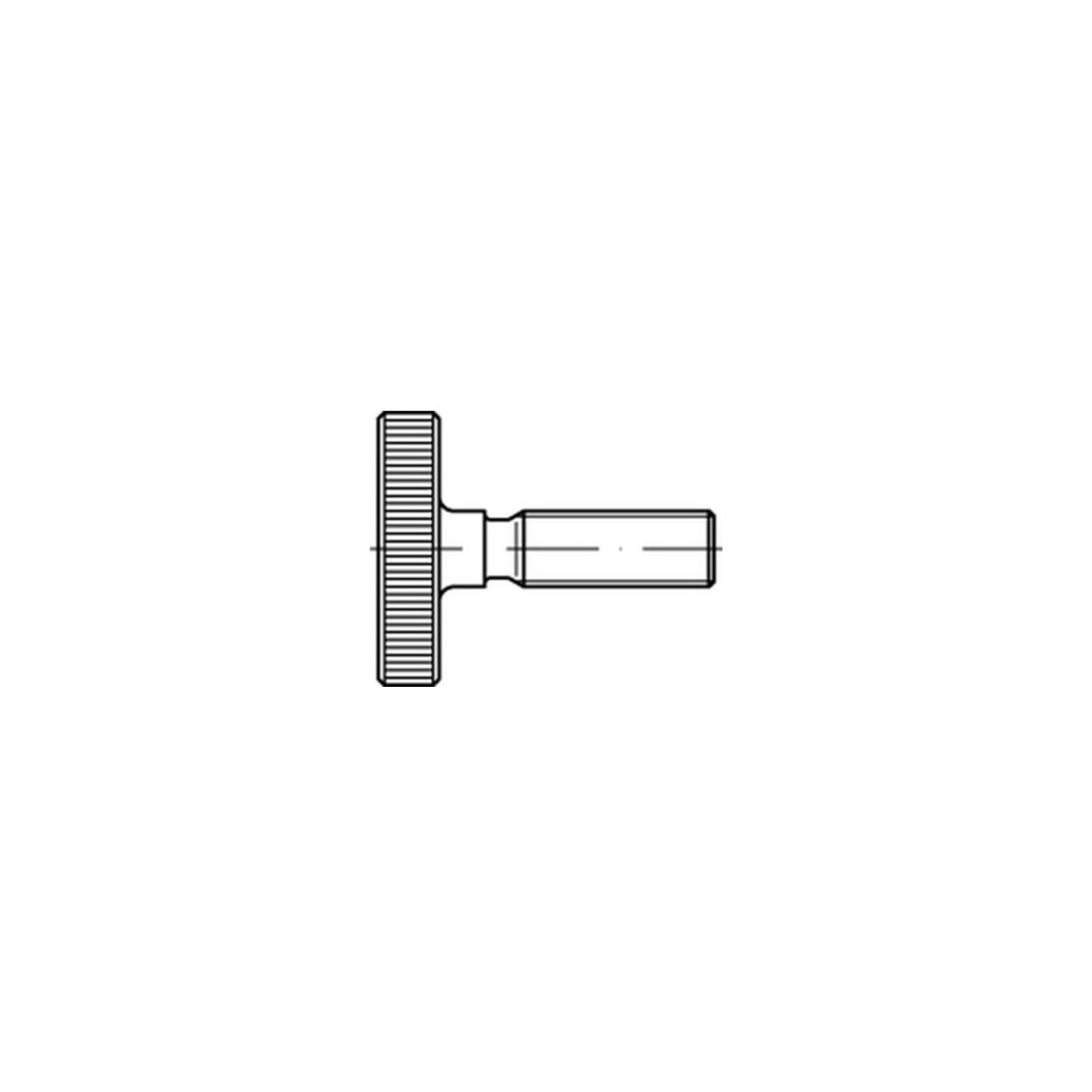 DIN 653 Rändelschraube niedrige Form M6x35 Stahl blank ; Industrial Quality Supplies