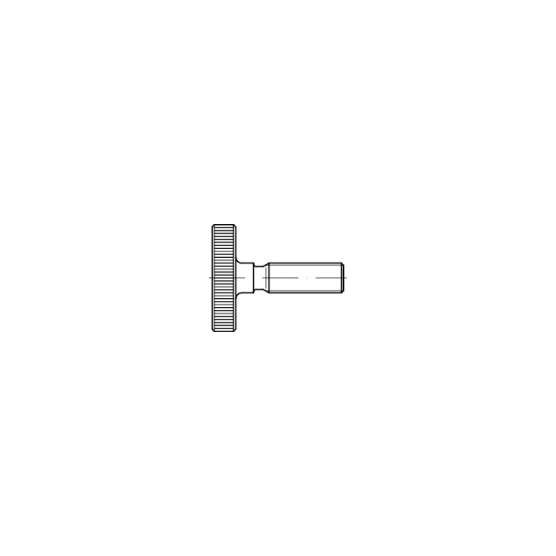 DIN 653 Vis moletée, forme basse, acier inox A1 M8x30 HP