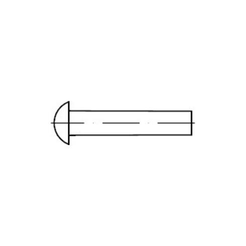 DIN 660 Rivet demi-rond, acier inoxydable A2 3x5 H
