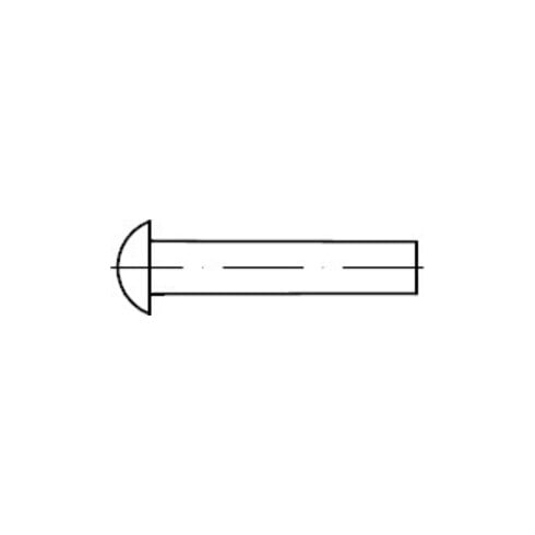 DIN 660 Rivet demi-rond, ST 8x12 HP