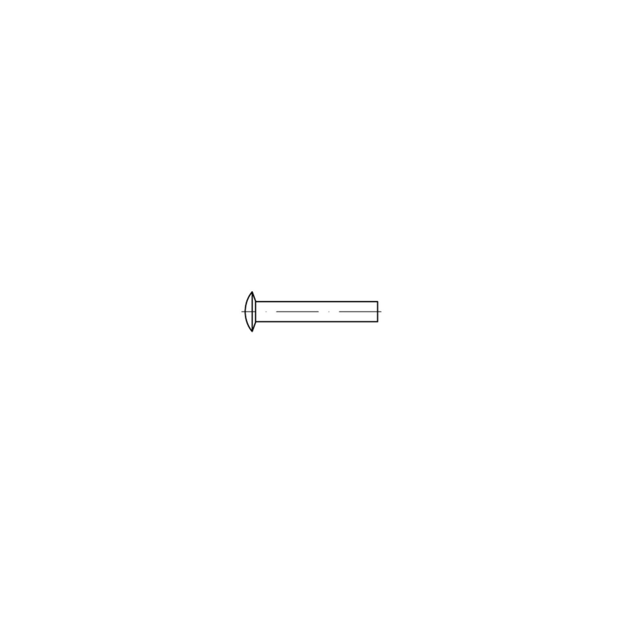 DIN 662 Linsenniete Stahl 3,5 x 8 S ; Industrial Quality Supplies