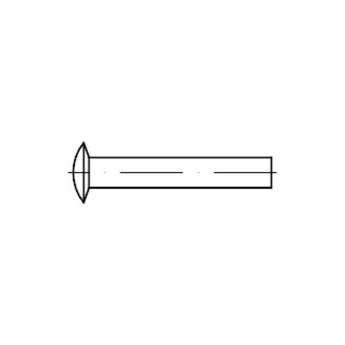 DIN 662 Rivet à tête ronde (rivet tôle), alu 6x16 HPI