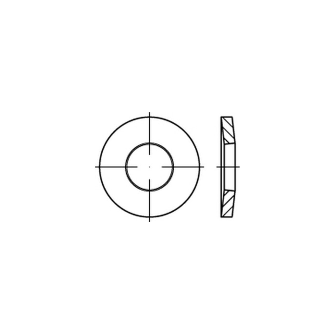 DIN 6796 Spannscheibe für Schraubverbinder, Edelstahl, blank