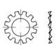 DIN 6797-A Zahnscheibe außenverzahnt, Federstahl rostfrei 1.4310, blank-1