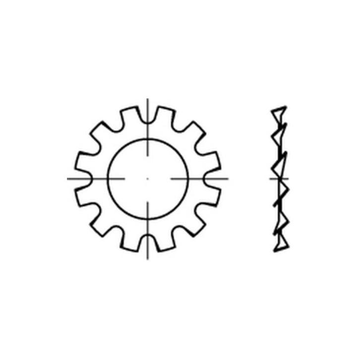 DIN 6797 Fächerscheibe Federstahl Form A 19mm