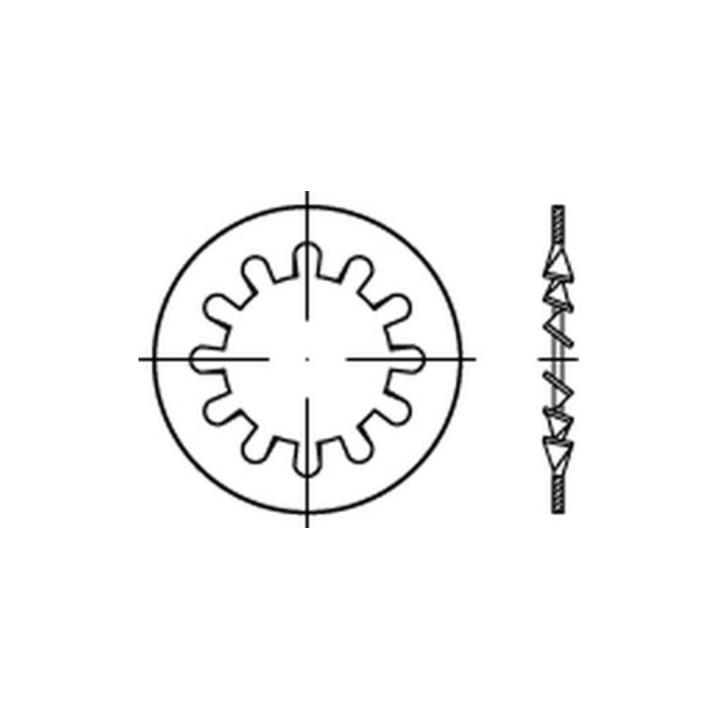 DIN 6797 Fächerscheibe Federstahl Form I 23mm