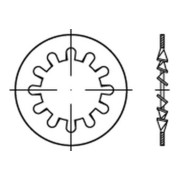 DIN 6797 Fächerscheibe Stahl 1.4310 Form I 10,5mm rostfreiei