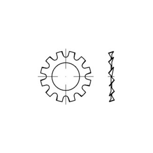 DIN 6797 Zahnscheibe, 1.4310 A 4,3 KP