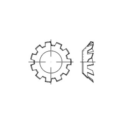 DIN 6797 Zahnscheibe, FST galZn V 13 KP