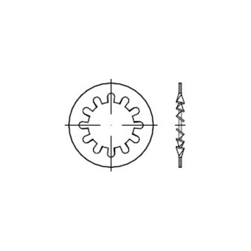DIN 6797 Zahnscheibe, FST I 5,3 KP