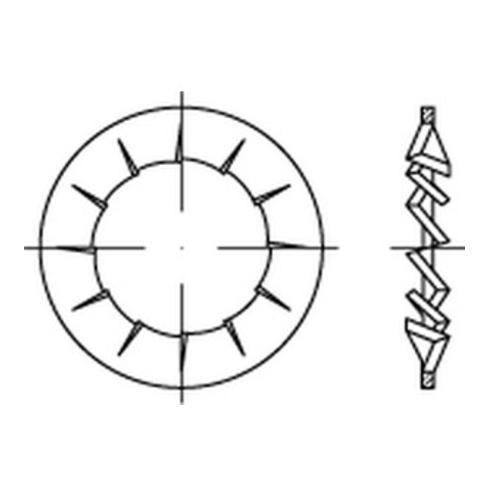 DIN 6798 Fächerscheibe Federstahl Form I 2,5mm