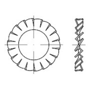 DIN 6798 Fächerscheibe, FST galZn A 3,2 KP
