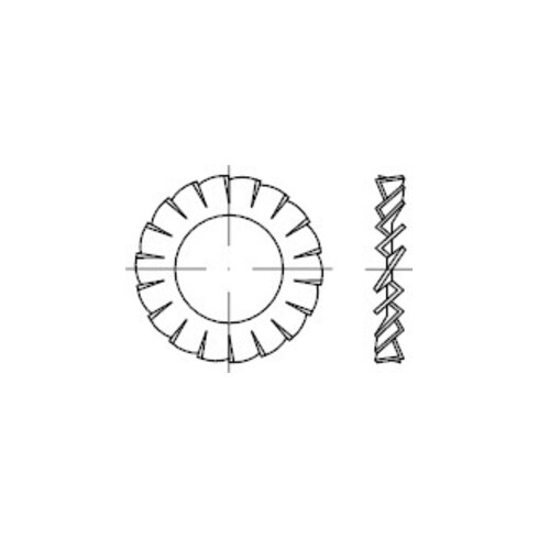 DIN 6798 Fächerscheibe, FST galZn A 7,4 KP