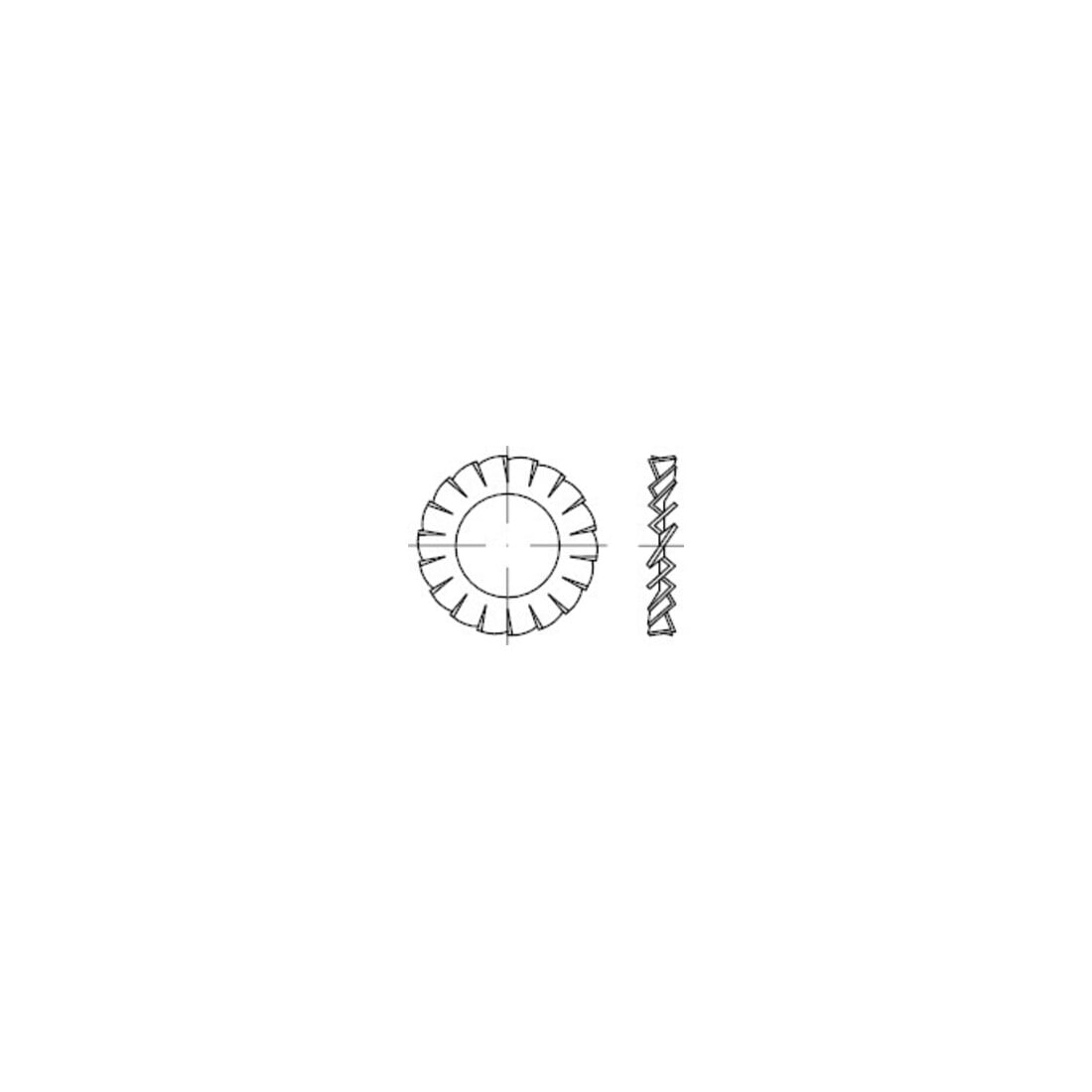 DIN 6798 Rondelle éventail, 1.4310 A 6,4 KP