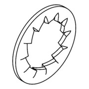 DIN 6798 Rondelle éventail, FST galZn I 2,2 KP-3
