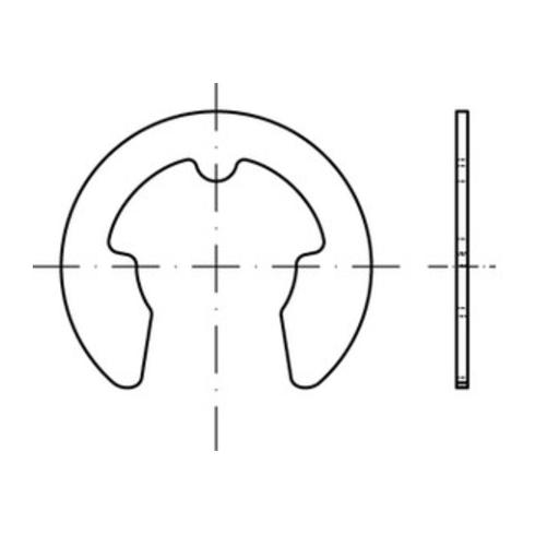 DIN 6799 Sicherungsscheibe für Wellen, Federstahl rostfrei 1.4122, blank