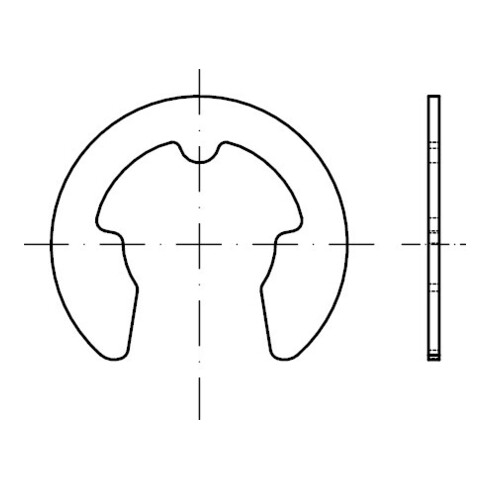 DIN 6799 Sicherungsscheibe für Wellen, FST 6 KP