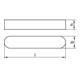 DIN 688 Passfedern, hohe Form, rundstirnig A 4 A 10 x 8 x 56 A 4 S-1