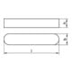 DIN 688 Passfedern, hohe Form, rundstirnig A 4 A 12 x 8 x 50 A 4 S