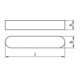 DIN 688 Passfedern, hohe Form, rundstirnig C45K A 12 x 8 x 110 S