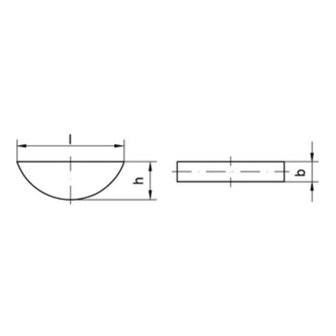 DIN 688 Scheibenfedern C45K 6 x 11 S