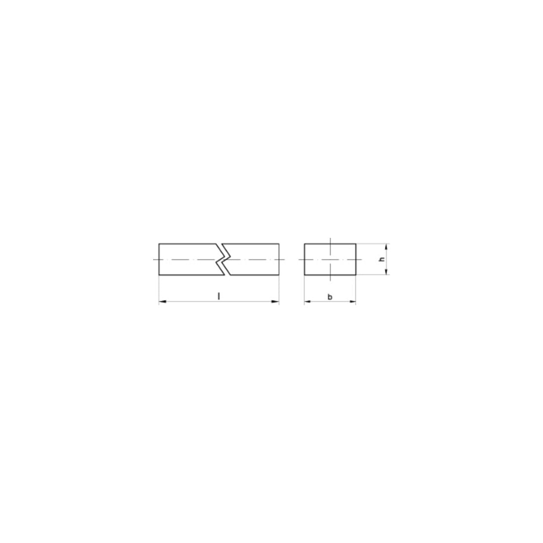 DIN 6880 Keilstahl Stahl (C45+C)