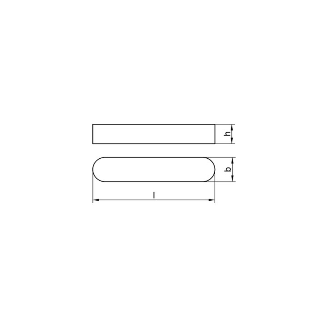 DIN 6885 C45K Passfeder A 8 x 7 x 32 S