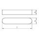 DIN 6885 Passfeder, ST C45K A 18x11x120 HP-1