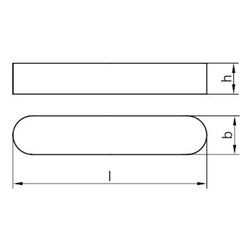 DIN 6885 Passfeder, ST C45K A 18x11x120 HP