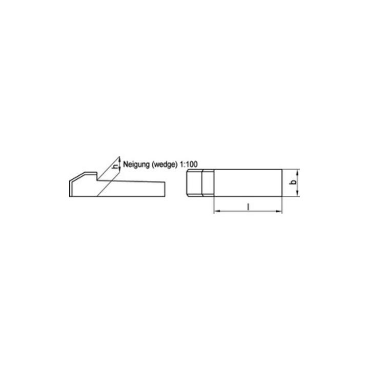 DIN 6887 Nasenkeile C45K 10 x 8 x 80 S