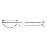DIN 6888 Clavette plate, ST C45K 6x11 HP