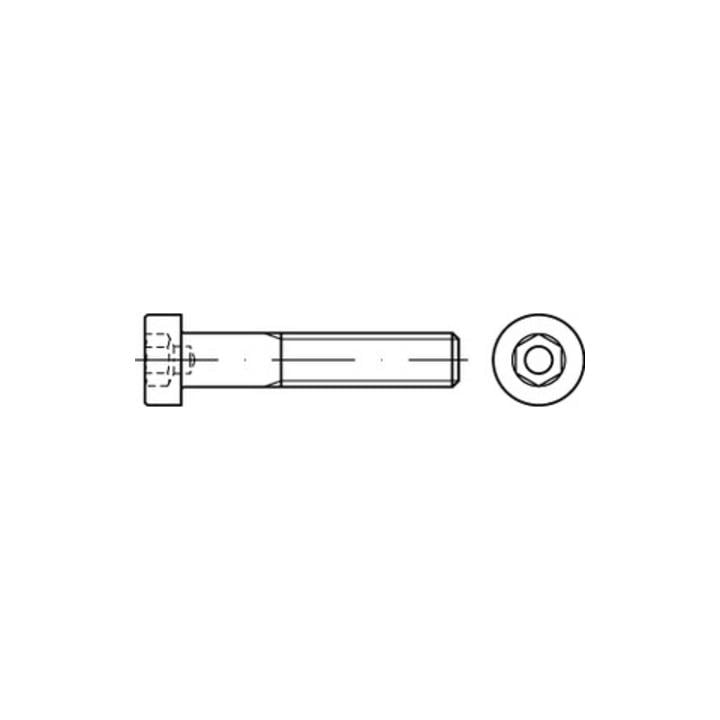 DIN 6912 Zylinderkopf-Schaftschraube niedrige Form M10x80 Edelstahl A2 blank Innensechskant
