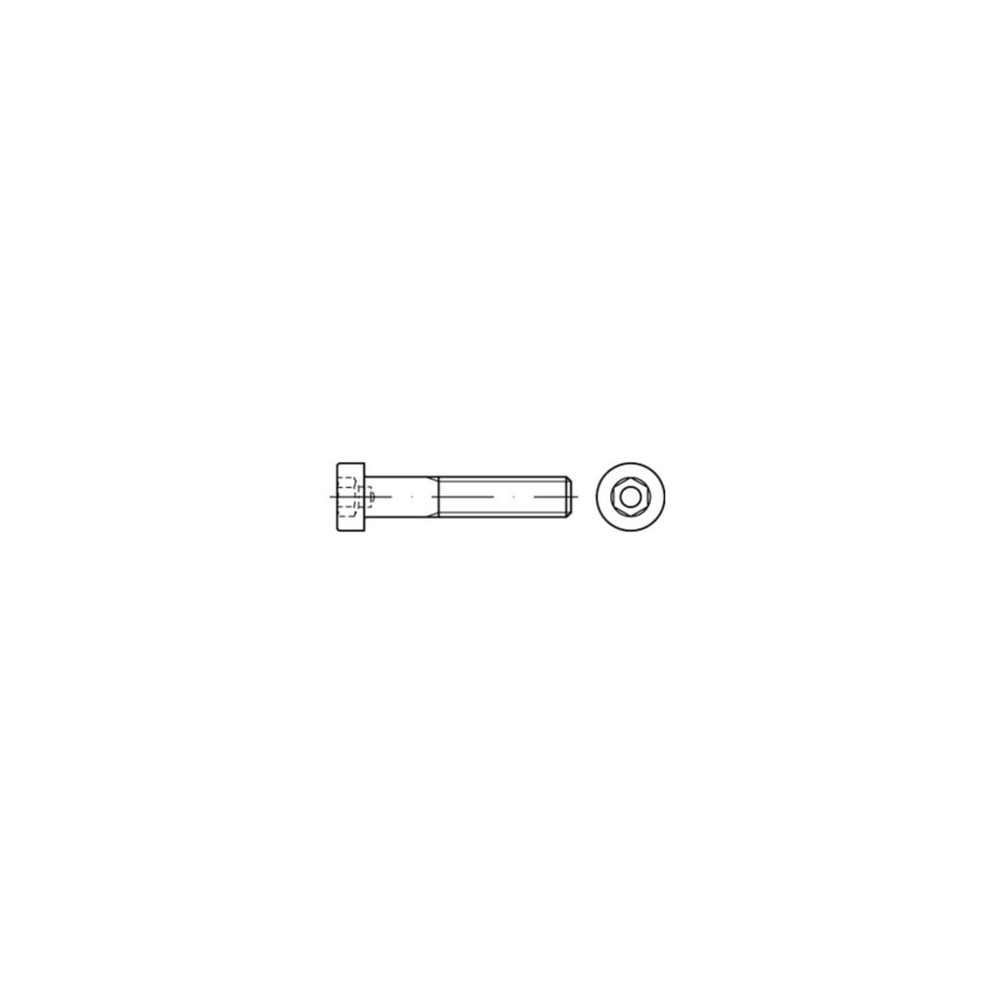 DIN 6912 Zylinderkopf-Schaftschraube niedrige Form M12x45 Stahl 8.8 galvanisch verzinkt ISK ; Industrial Quality Supplies