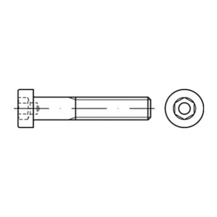 DIN 6912 Zylinderkopf-Schaftschraube niedrige Form M12x45 Stahl 8.8 galvanisch verzinkt ISK