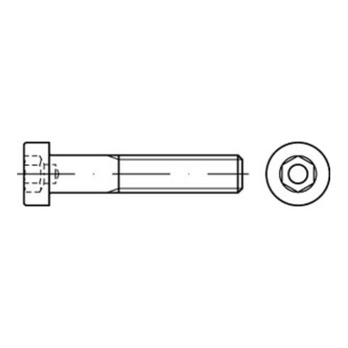 DIN 6912 Zylinderschraube mit Innensechskant niedriger Kopf mit Schlüsselführung, Edelstahl, blank A2