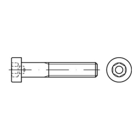 DIN 6912 Zylinderkopf-Schaftschraube niedrige Form M16x25 Stahl 8.8 galvanisch verzinkt Innensechskant
