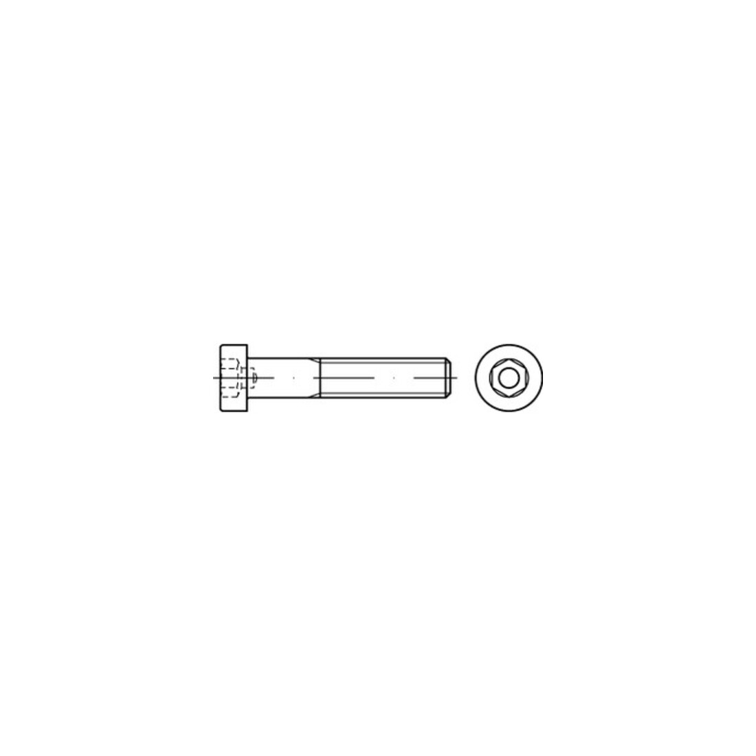 DIN 6912 Zylinderkopf-Schaftschraube niedrige Form M16x80 Stahl 8.8 blank Innensechskant