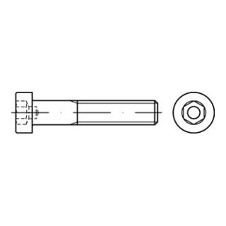 DIN 6912 Zylinderschraube mit Innensechskant niedriger Kopf mit Schlüsselführung, Edelstahl, blank A2