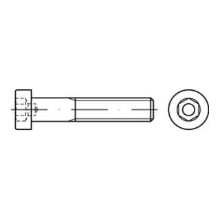 DIN 6912 Zylinderschraube mit Innensechskant niedriger Kopf mit Schlüsselführung, Edelstahl, blank A2