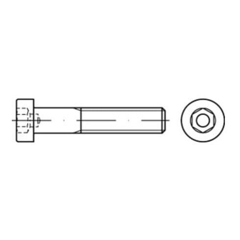 DIN 6912 Zylinderkopf-Schaftschraube niedrige Form M6x30 Stahl 8.8 galvanisch verzinkt Innensechskant