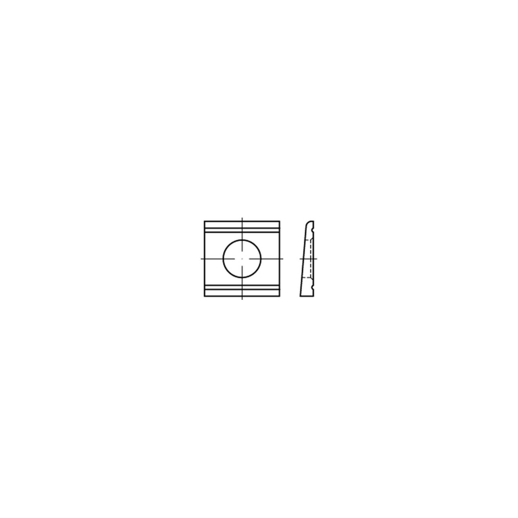 DIN 6918 Scheibe vierkant Stahl C45 13mm Neigung 8% für U-Träger ; Industrial Quality Supplies