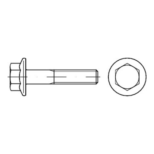 DIN 6921 Sechskantschraube mit Flansch, 10.9 galZn getemp. M5x10 HP