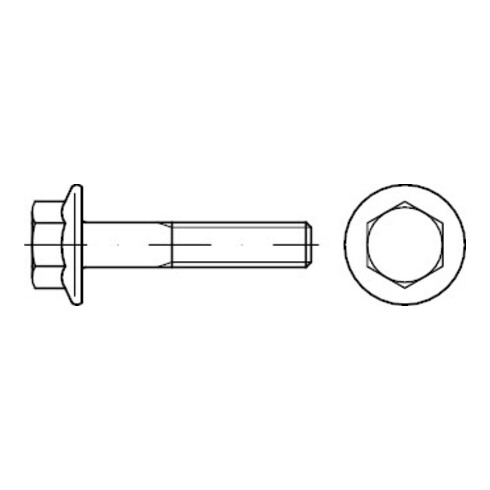 DIN 6921 Vis hexagonale à bride, 10.9 galZn trempée M12x30 HP