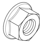DIN 6923 Écrou hexagonal à bride, sans nervures sous la bride, 8 galZn M6 HP-3