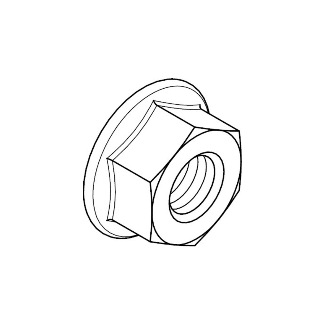 DIN 6923 Écrou hexagonal à bride, sans nervures sous la bride, 8 galZn M6 HP