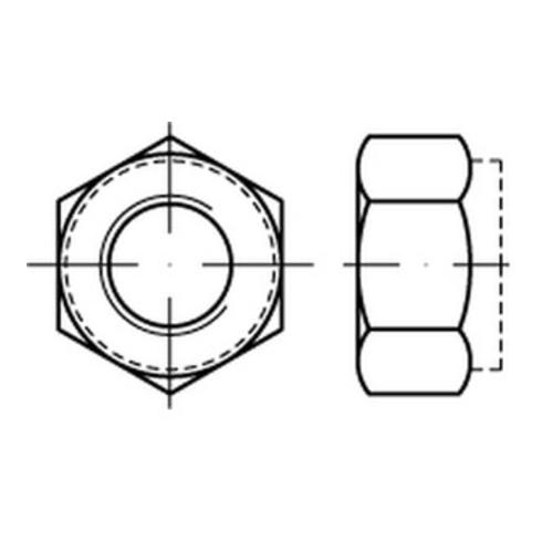 DIN 6924 Selbstsichernde Sechskantmutter, Edelstahl, blank A 2