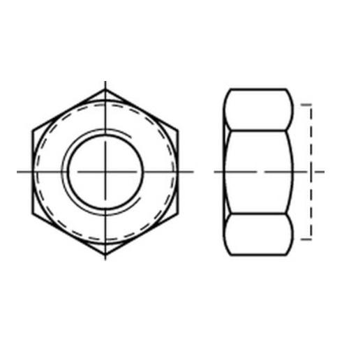 DIN 6924 Selbstsichernde Sechskantmutter, Edelstahl, blank A 2