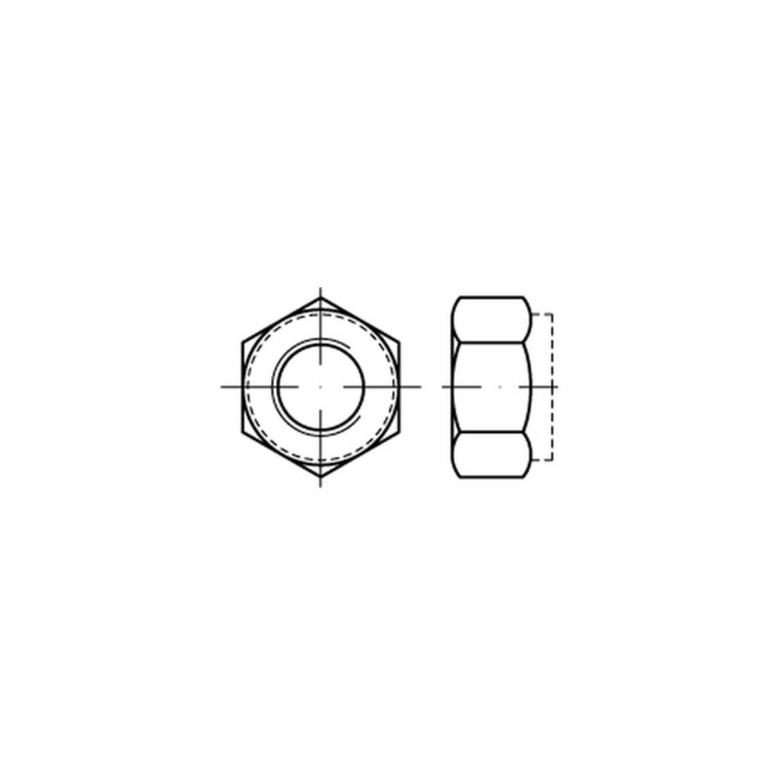 DIN 6924, 982/ISO 7040 Selbstsichernde Sechskantmutter M 24 x 3 Stahl galvanisch verzinkt